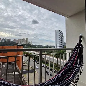 Apartment Por Do Sol Desde Uma Rede Na Varanda Da Zona Sul Sao Paulo