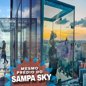 Apartment Sampa Sky Lounge Aps Modernos E Completos Com Vista Privilegiada No Predio Alto De Sp